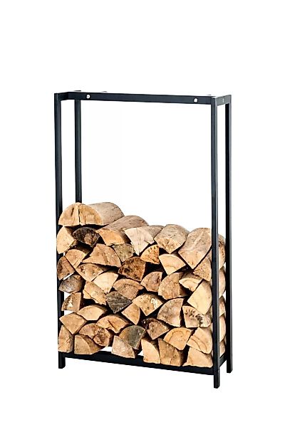 Kaminholzständer Forest-schwarz/matt-150x70 cm günstig online kaufen