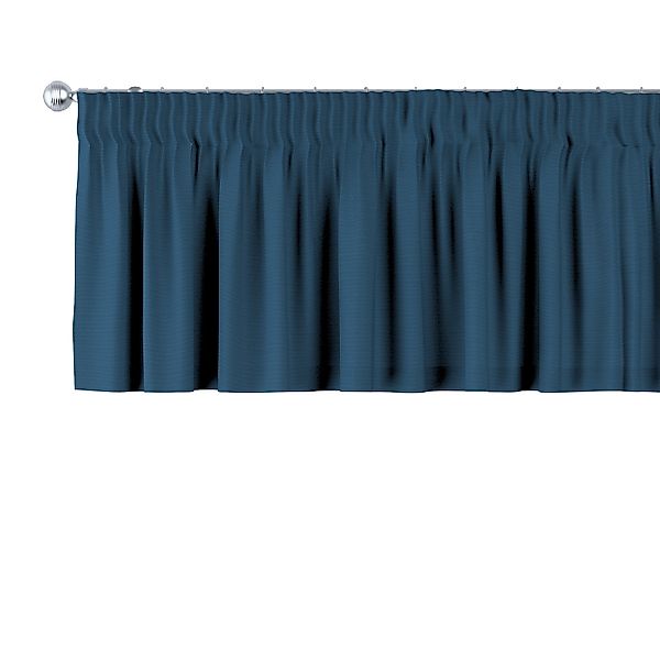 Kurzgardine mit Kräuselband, marinenblau , 130 x 40 cm, Cotton Panama (702- günstig online kaufen