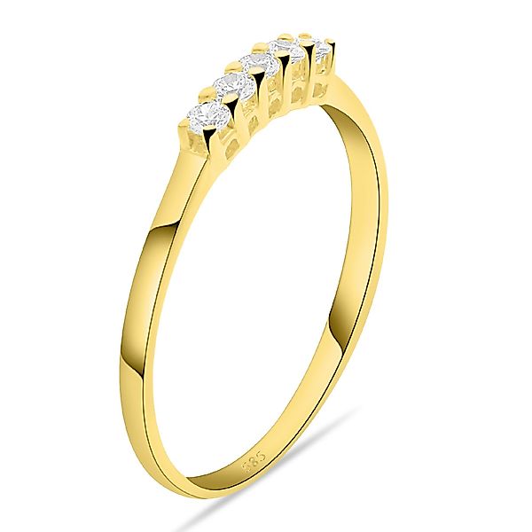 Tony Fein Goldring Solitärring 585er Gelbgold günstig online kaufen