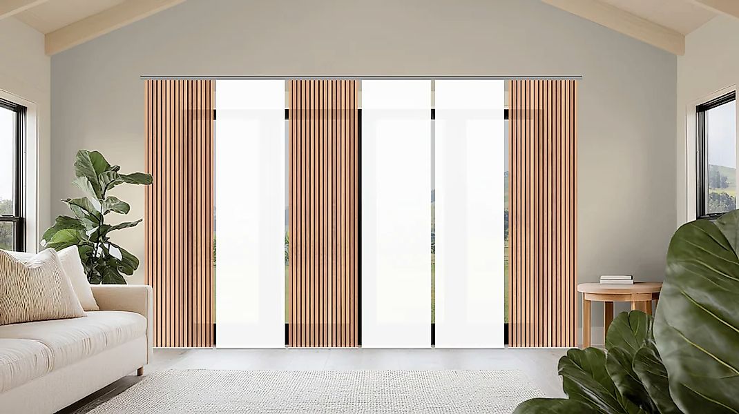 HOME WOHNIDEEN Schiebegardine "PANILO" Paneelwagen 6 Stk. tlg. Schiebewand günstig online kaufen