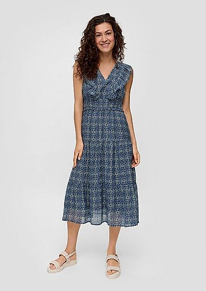 s.Oliver Maxikleid Gemustertes Kleid aus Viskosemix günstig online kaufen
