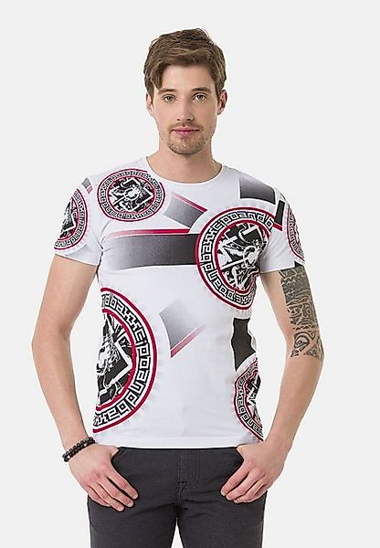 Cipo & Baxx T-Shirt T-Shirt Frontprint mit verschiedenen Elementen günstig online kaufen