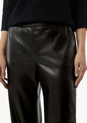 comma Stoffhose Flared-Leg-Hose (1-tlg) Lederoptik, 7/8-Länge, günstig online kaufen