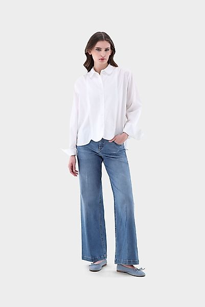 Bluse gecropped und mit lockerer Passform günstig online kaufen