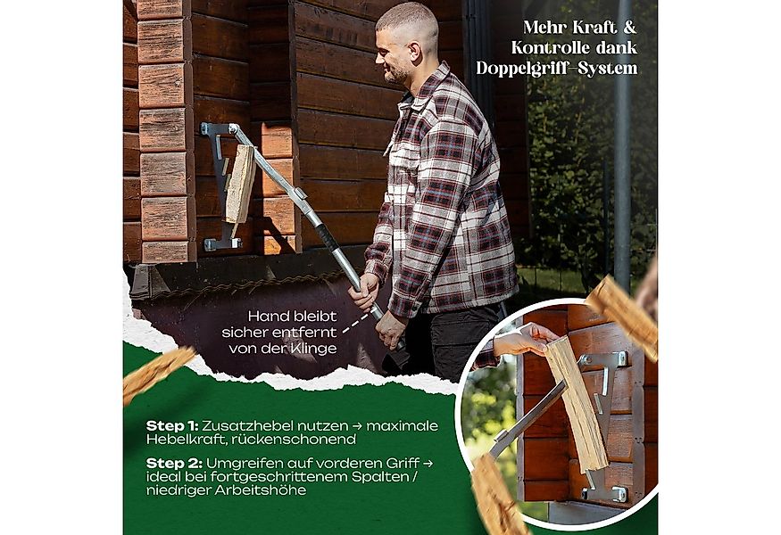 FORSTIX® Holzspalter manuell [Wandmontage] mechanischer Handholzspalter Spa günstig online kaufen