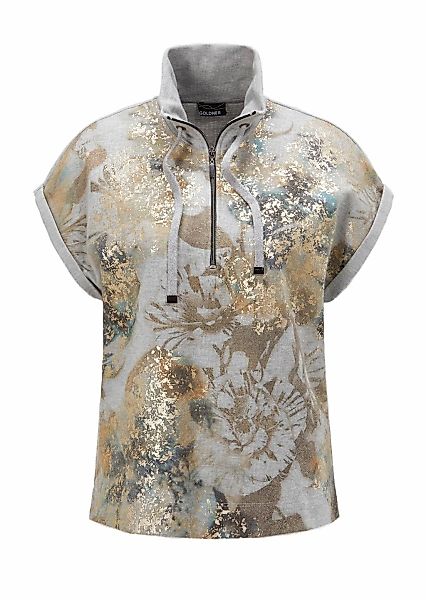 GOLDNER Kurzarmshirt "Kurzarm Sweatshirt" Metallisches Garn günstig online kaufen