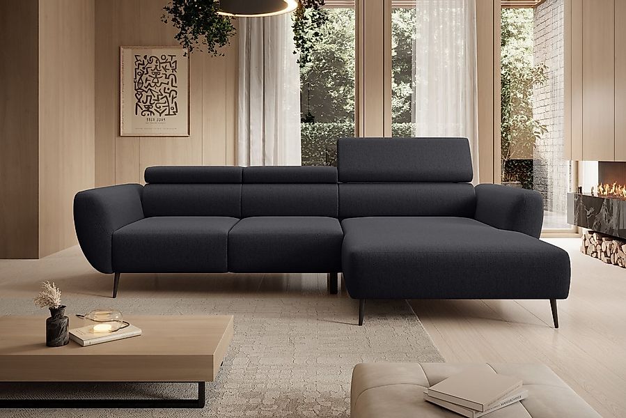 WERK2 Ecksofa Alisson, mit elektrischer Sitztiefenverstellung, L-Form, Brei günstig online kaufen