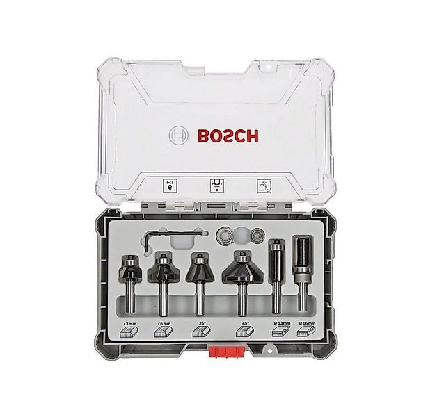 BOSCH Kantenfräser 6-teiliges Rand- und Kantenfräser-Set Fräser Set, mit 8- günstig online kaufen