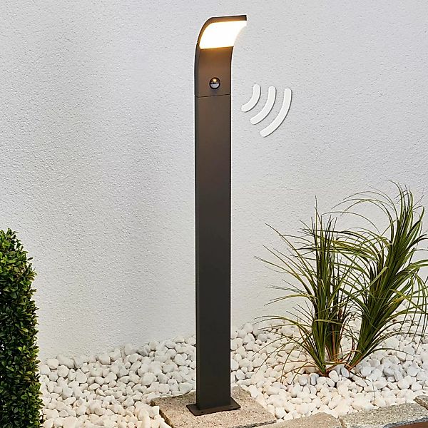 Lucande LED-Wegeleuchte Timm, Sensor, 100 cm, anthrazit günstig online kaufen