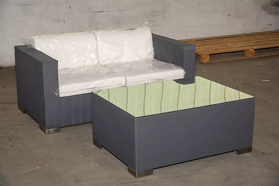 #BRAC 3: 2er Sofa Brac mit Tisch-grau günstig online kaufen
