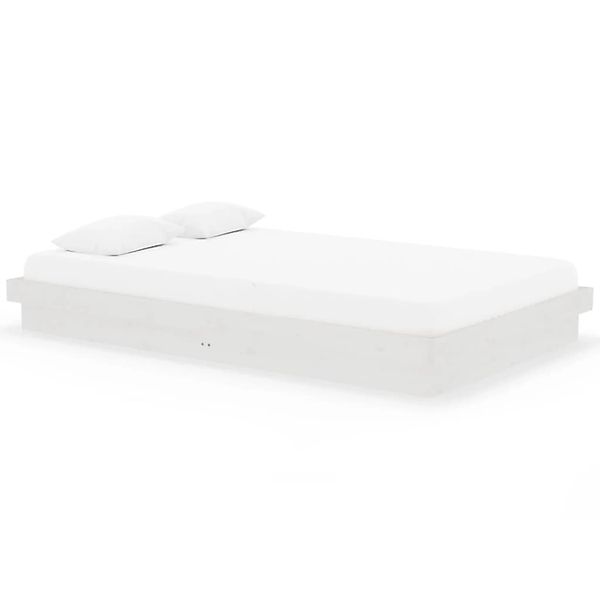 vidaXL Massivholzbett Weiß 120x200 cm1279442 günstig online kaufen