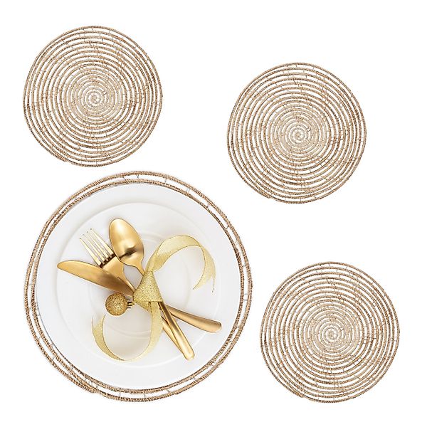 relaxdays Platzset Palmenfaser Tischset 4er Set günstig online kaufen