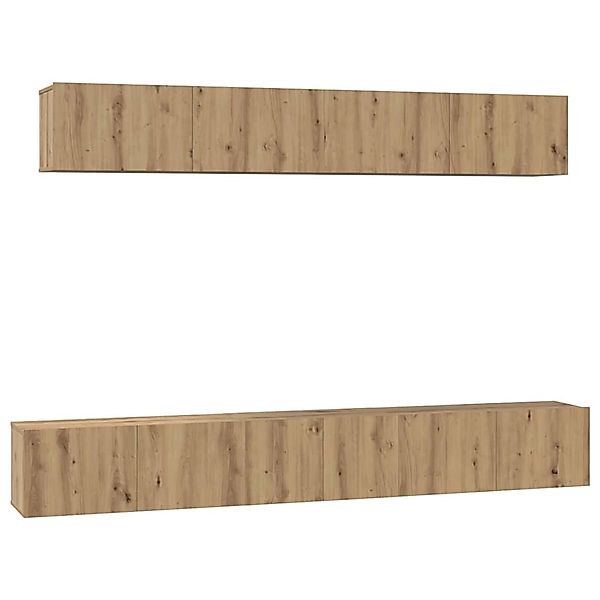vidaXL TV-Schrank Set Wandmontiert 5-Tlg Artisan-Eiche Holzwerkstoff 339338 günstig online kaufen