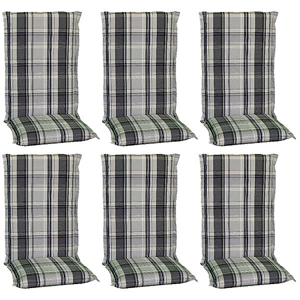 Beo Sitzauflage Hochlehner Atika 6er Set Karo Beige günstig online kaufen