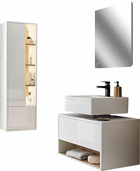 PLACES OF STYLE Badmöbel-Set »Studio Line, Bad im modernen Design, 3-teilig günstig online kaufen