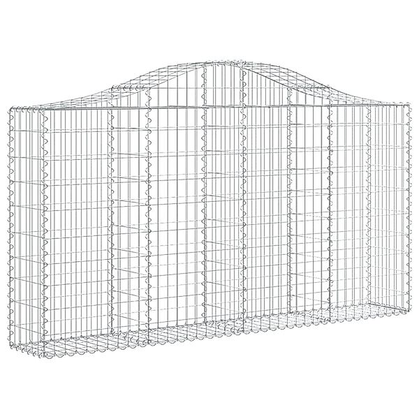 vidaXL Gabionen mit Hochbogen 30Stk 200x30x100/120cm Eisen 1562873 günstig online kaufen