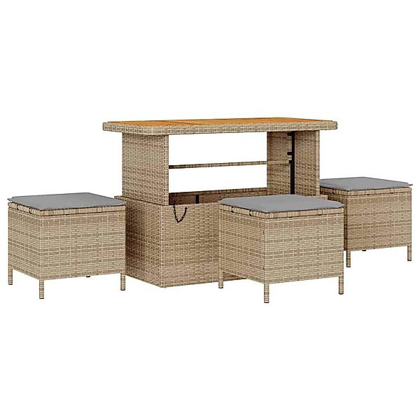 vidaXL Garten-Sofa-Set 9-Tlg Beige Poly Rattan 3362012 günstig online kaufen
