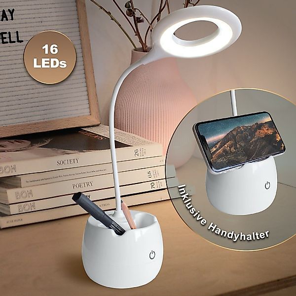 EAXUS LED Schreibtischlampe Touch USB Tischleuchte günstig online kaufen