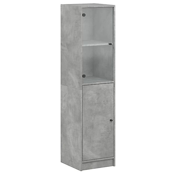 vidaXL Highboard mit Glastür Betongrau 35x37x142 cm 836444 günstig online kaufen