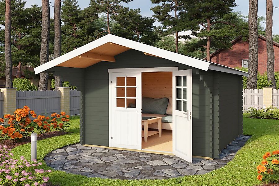 Nordic Holz Gartenhaus "Viljandi 34", großes Vordach günstig online kaufen
