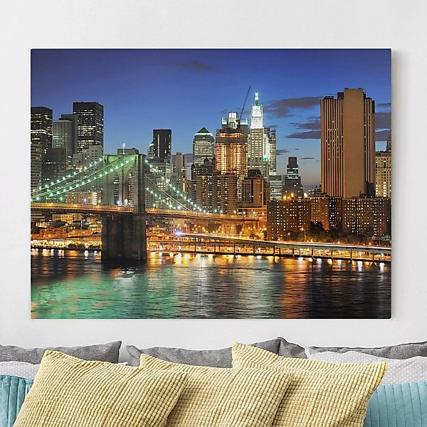 Leinwandbild New York - Querformat Manhattan Panorama günstig online kaufen