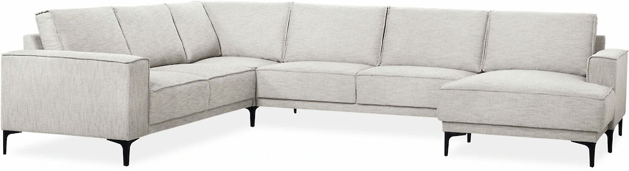 PLACES OF STYLE Wohnlandschaft »XXL Sofa Oland, Struktur, Flachgewebe, Luxu günstig online kaufen