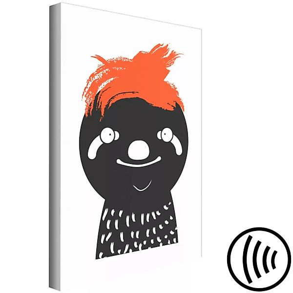 Wandbild Roter Haarschopf - lustige Illustration für Kinder mit Tiermotiv X günstig online kaufen