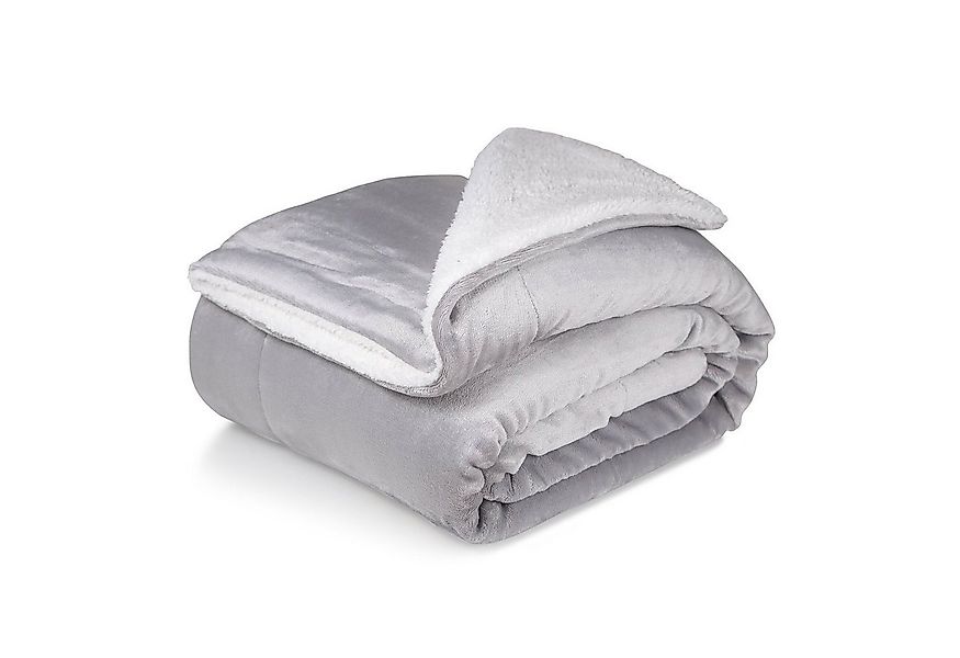 Wohndecke Kuscheldecke XL warm Sherpa, dicke Sofadecke, hochwertige Tagesde günstig online kaufen