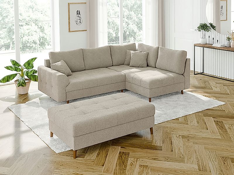 S-Style Möbel Ecksofa Leif mit Schlaffunktion günstig online kaufen
