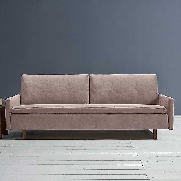 Ausklappbares Sofa Schlammfarben in modernem Design Microvelour günstig online kaufen