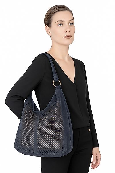 COLLEZIONE ALESSANDRO Schultertasche "Midnight Luxe" aus Leder mit Laser-Lo günstig online kaufen