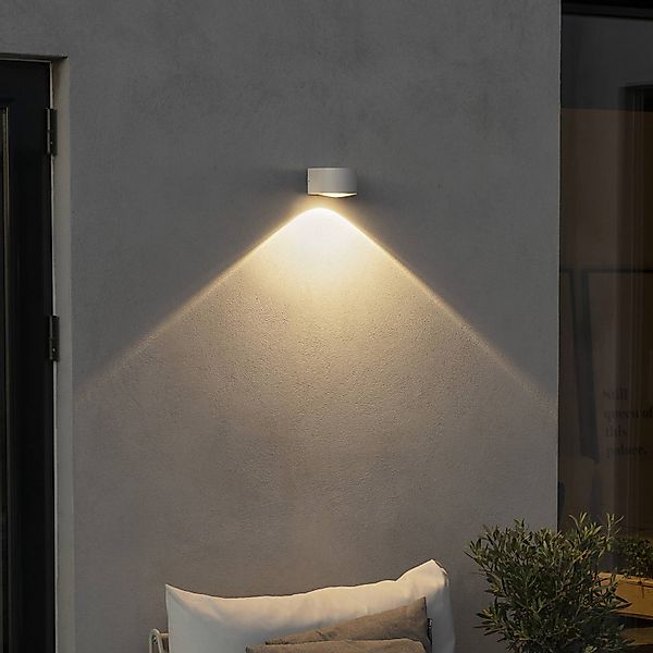 LED-Außenwandleuchte Gela, unten strahlend, weiß günstig online kaufen