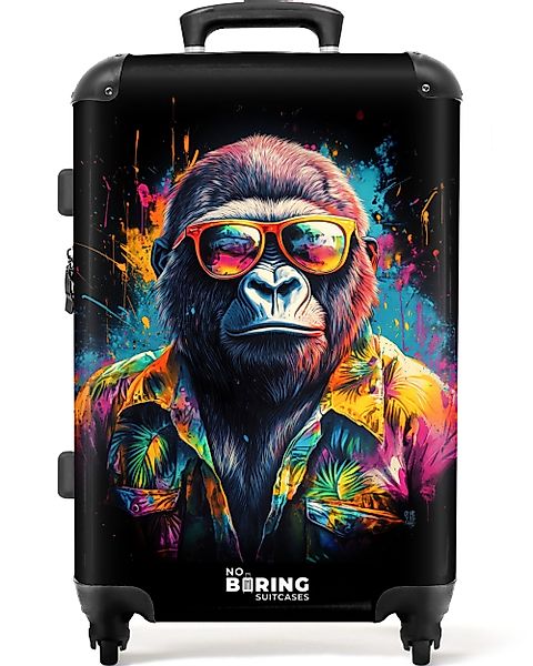 NoBoringSuitcases.com© Hartschalen-Trolley Gorilla mit Hawaii-Bluse 67 günstig online kaufen