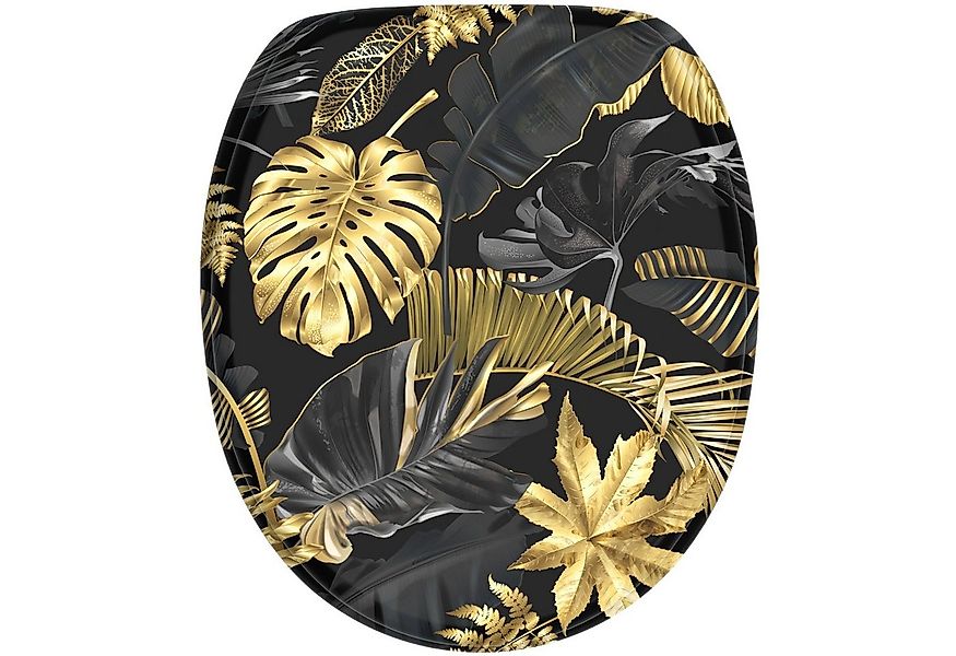 Sanilo Badaccessoire-Set 6-teilig Golden Leaves, WC-Sitz mit Absenkautomati günstig online kaufen