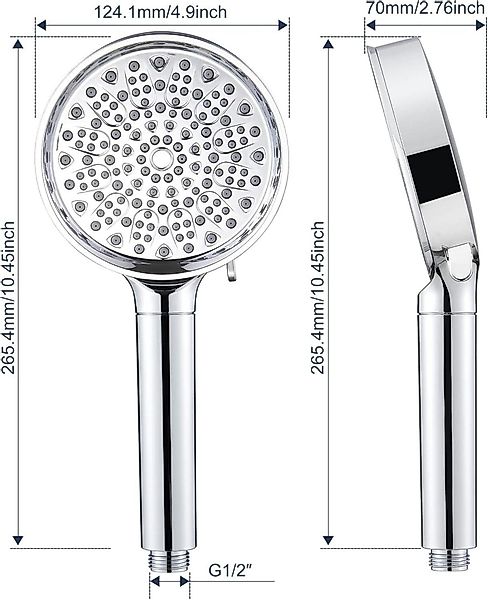 LuxusKollektion Handbrause Duschkopf mit Filter Hochdruck günstig online kaufen