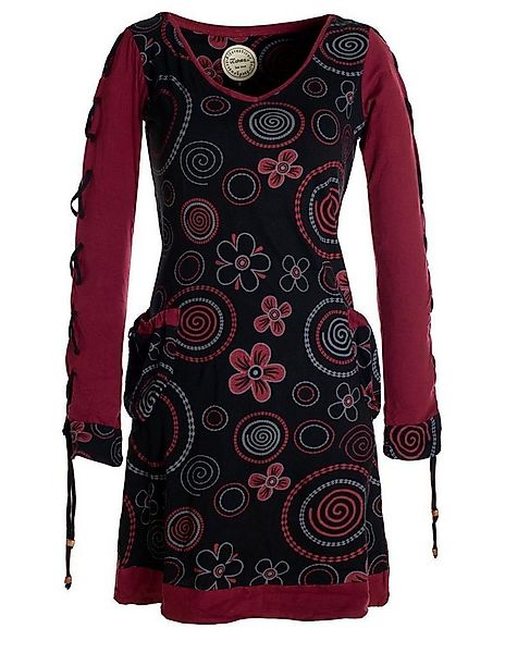 Vishes Jerseykleid Langarm Shirt Blümchenkleid Bedruckt 70er 80er Hippie St günstig online kaufen