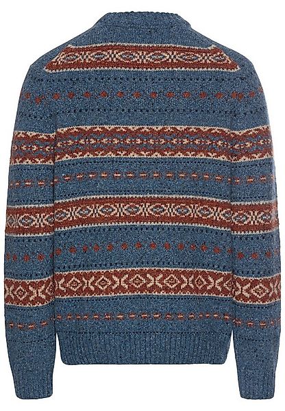 camel active Strickpullover Rundhals Pullover mit Kontraststreifen günstig online kaufen