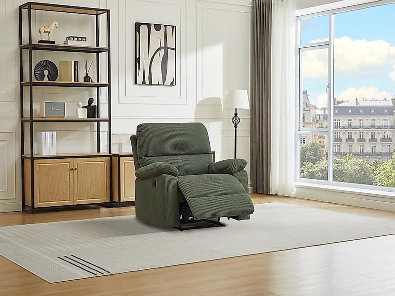Relaxsessel elektrisch - Cord - Grün - LUNANO günstig online kaufen
