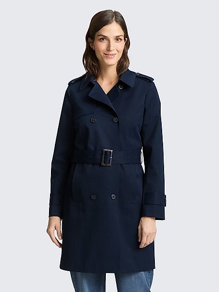 TOM TAILOR Kurzmantel Jacken Trenchcoat aus wasserabweisendem Material günstig online kaufen