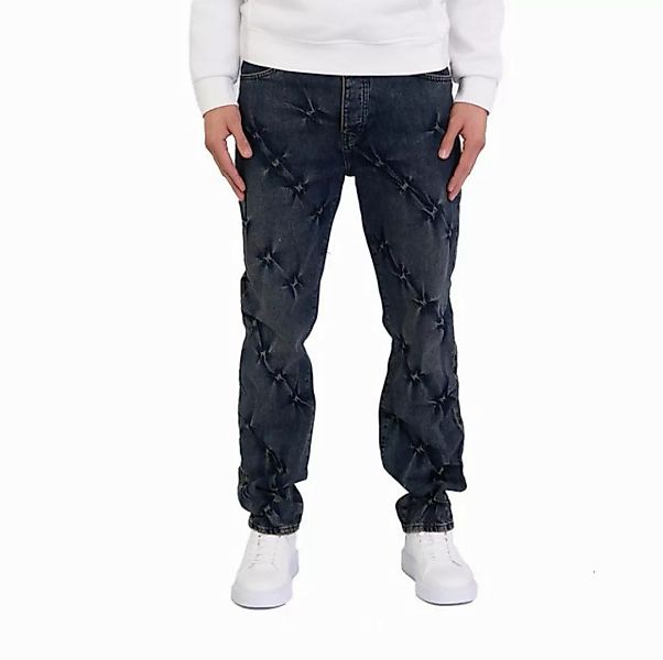 Denim Distriqt Loose-fit-Jeans Herren Loose Fit Jeans mit Batik Effekten Bl günstig online kaufen