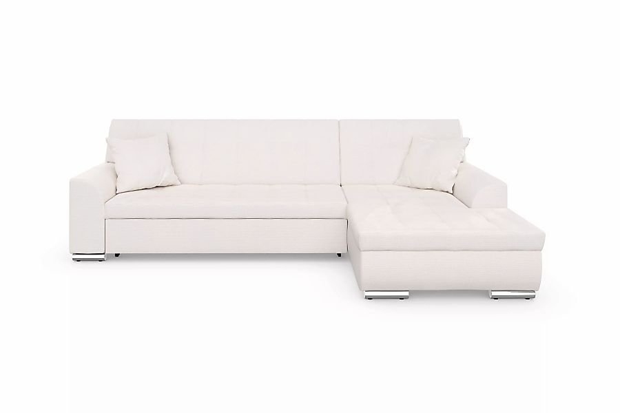 DOMO collection Ecksofa Treviso, wahlweise mit Bettfunktion, incl. Zierkiss günstig online kaufen