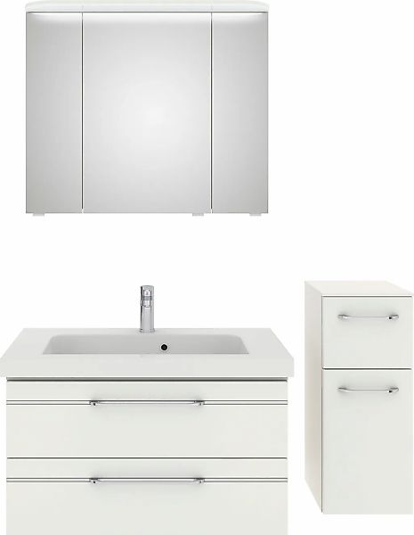 Saphir Badmöbel-Set "Balto Sprint 3-teilig, Mineralmarmor-Waschtisch mit LE günstig online kaufen