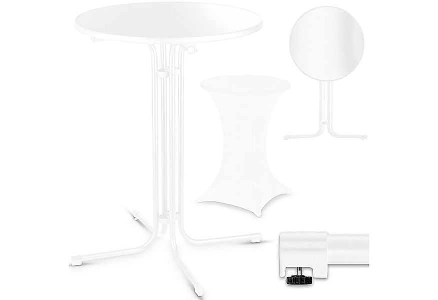 VESKA Stehtisch Ø 80cm inkl. Husse, Gastro Bistrotisch (klappbar Indoor & O günstig online kaufen