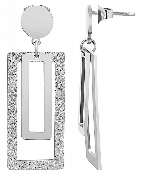 Adelia´s Paar Ohrhänger Damen Ohrstecker aus poliertem Edelstahl günstig online kaufen