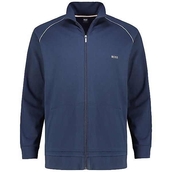 BOSS Sweatjacke mit Elasthan Farbe dunkelblau Größe: 3XL günstig online kaufen