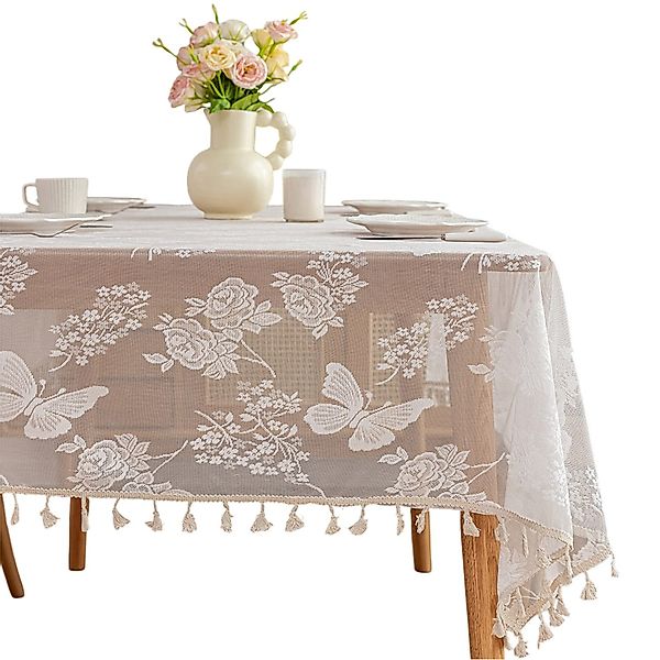 Refttenw Tischdecke Rechteckig Tischdecke aus Weißer günstig online kaufen