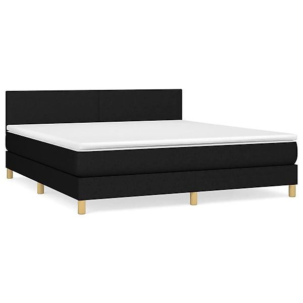 vidaXL Boxspringbett mit Matratze Schwarz 180x200 cm Stoff1373157 günstig online kaufen