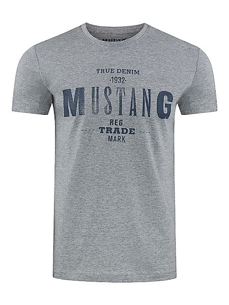 MUSTANG T-Shirt Herren Printshirt Regular Fit günstig online kaufen