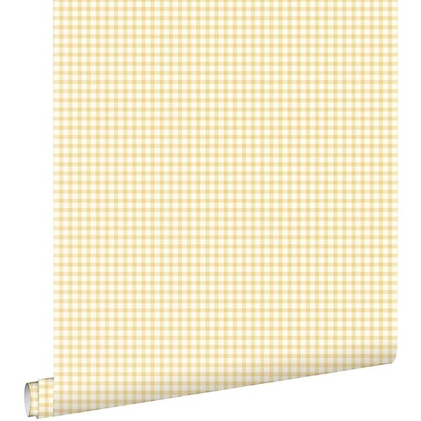 ESTAhome Tapete Karomuster Pastellgelb 50 x 900 cm günstig online kaufen