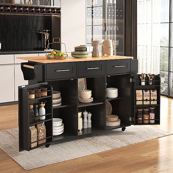 STILVORA Küchenwagen Esswagen Kücheninsel mit klappbare günstig online kaufen